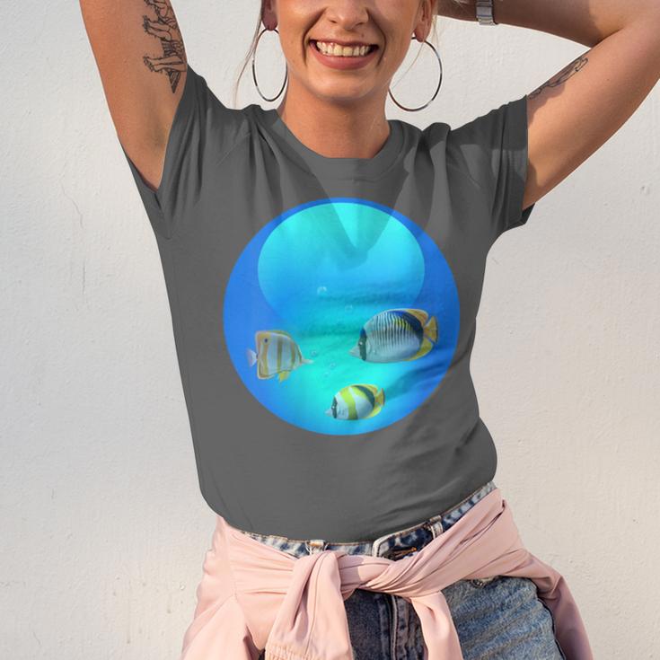 Frutiger Aero Aesthetic Tech Orb Fishes Unisex Jersey T-Shirt Frutiger Aero Aesthetic Tech Orb Fishes Unisex Jersey T-Shirt