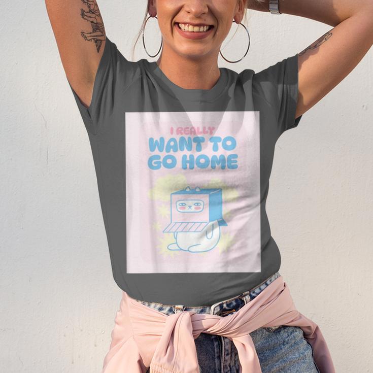 Fun Cute Introvert Cat Character Quote Men Women Unisex Jersey T-Shirt Fun Cute Introvert Cat Character Quote Men Women Unisex Jersey T-Shirt