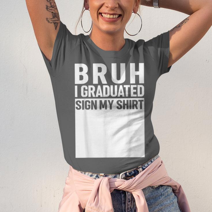 Funny College School Graduation 2025 I Graduated Sign My Unisex Jersey T-Shirt