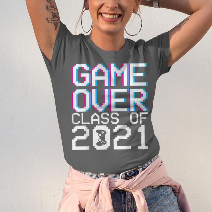 Game Over Class Of 2021 Video Games Graduation Gamer Unisex Jersey T-Shirt