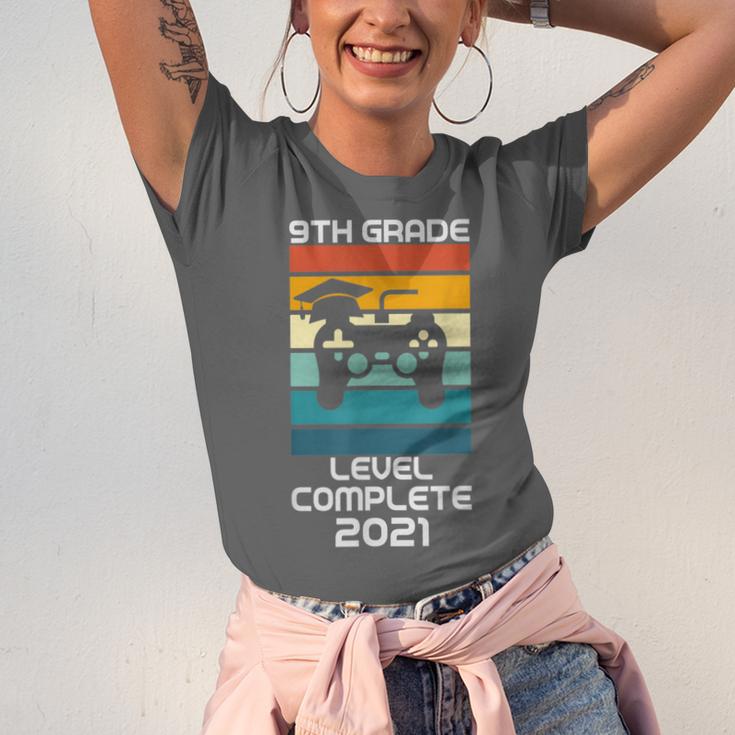 Gamer Graduation 2021 Retro 9th Grade Level Complete Unisex Jersey T-Shirt