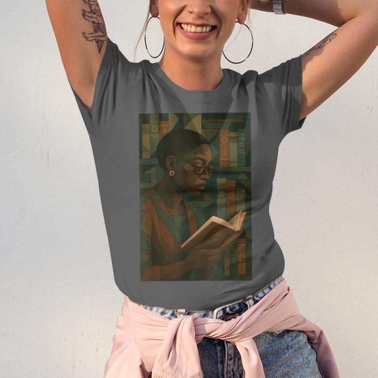 Geometric History Educated Women Teacher Book Melanin Unisex Jersey T-Shirt Geometric History Educated Women Teacher Book Melanin Unisex Jersey T-Shirt