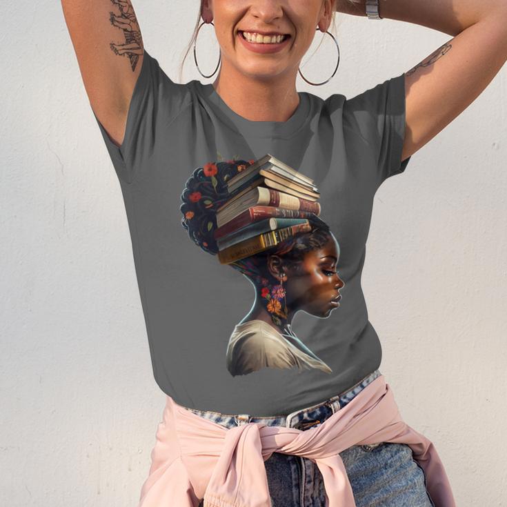 Girl Crown Of Books African Teacher Black History BHM Unisex Jersey T-Shirt Girl Crown Of Books African Teacher Black History BHM Unisex Jersey T-Shirt