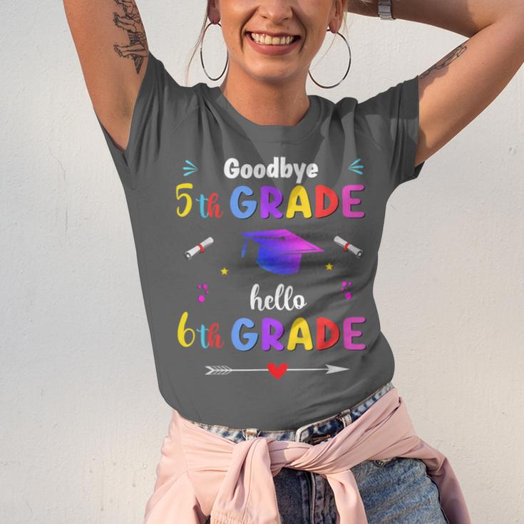 Goodbye 5th Grade Graduation Class Of 2023 Hello 6th Grade Unisex Jersey T-Shirt