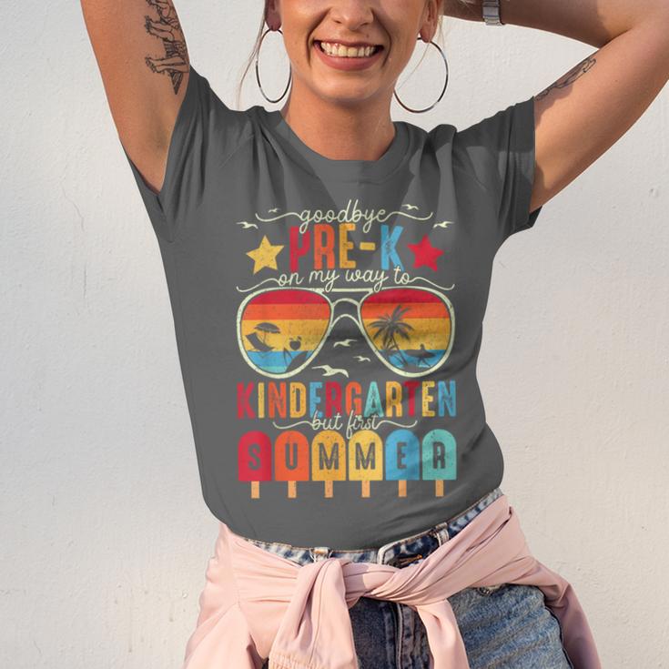Goodbye Pre-k Graduation Kindergarten Summer Break Graduate Unisex Jersey T-Shirt