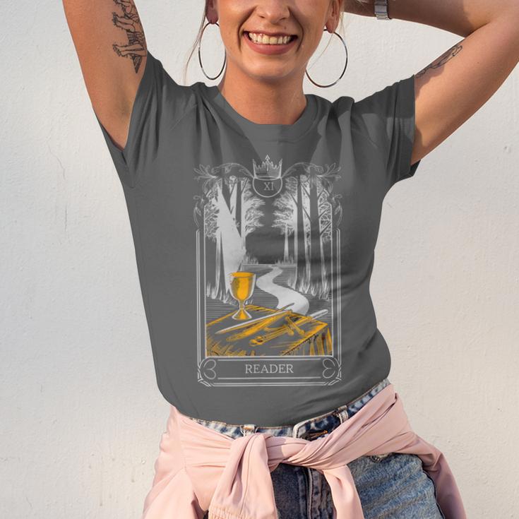 Gothic Book Lover Skeleton Unisex Jersey T-Shirt