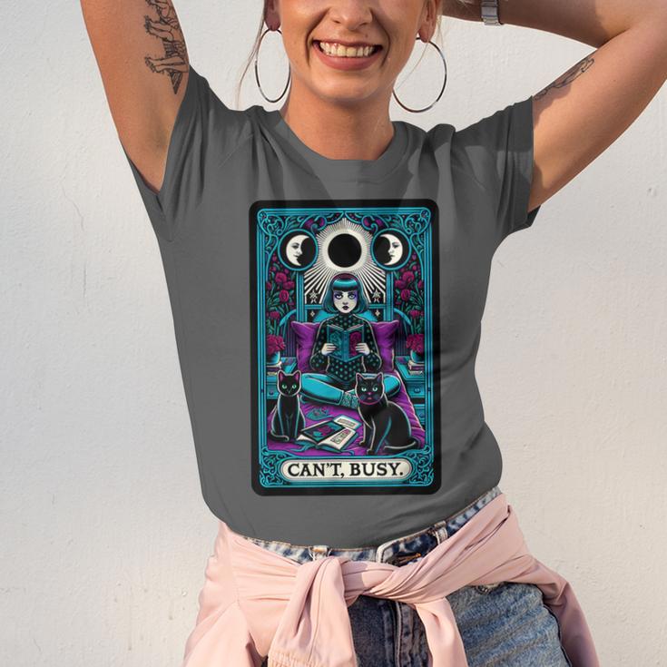 Gothic Girl Tarot Card Introverted Reader And Reading Unisex Jersey T-Shirt