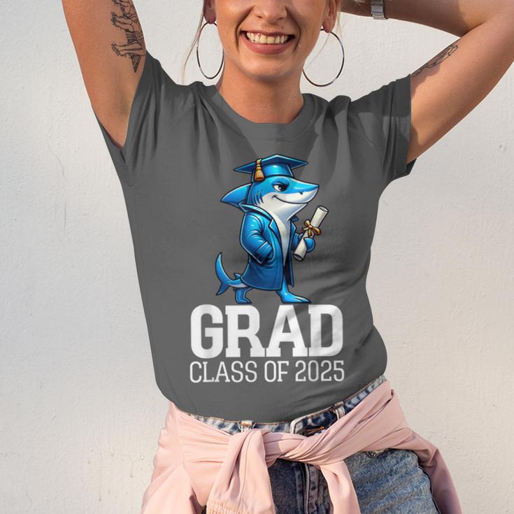 Grad Class Of 2025 Boys Shark Graduation Graduated Unisex Jersey T-Shirt