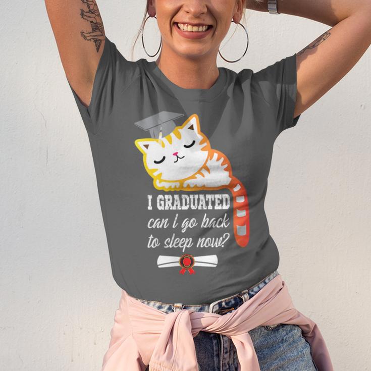 I Graduated Can I Go Back To Sleep Now Graduation Unisex Jersey T-Shirt