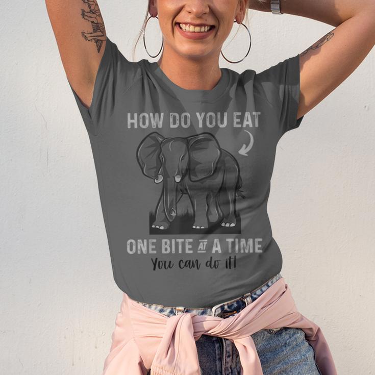 Graduation Apparel How To Eat Elephant One Bite At A Time Unisex Jersey T-Shirt