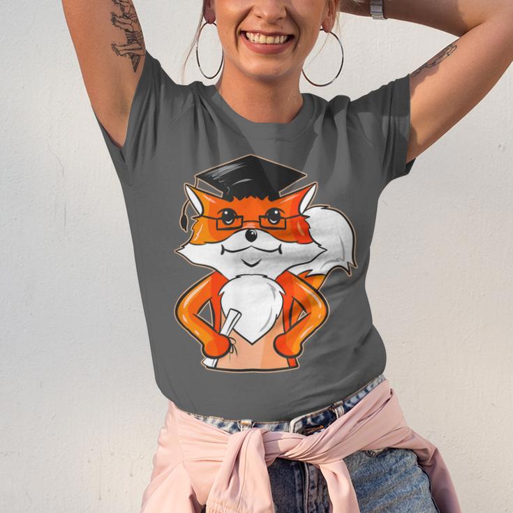 Graduation Fox School Bachelor Master Doctor Study Unisex Jersey T-Shirt