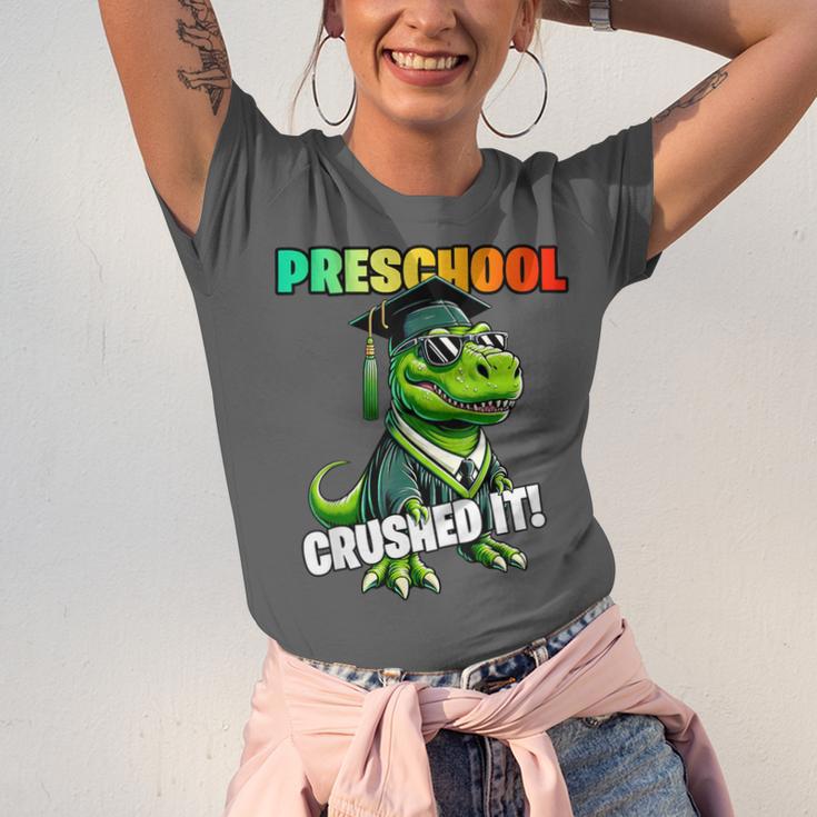 Graduation Preschool DinosaurRex Crushed It Boys Grad Unisex Jersey T-Shirt