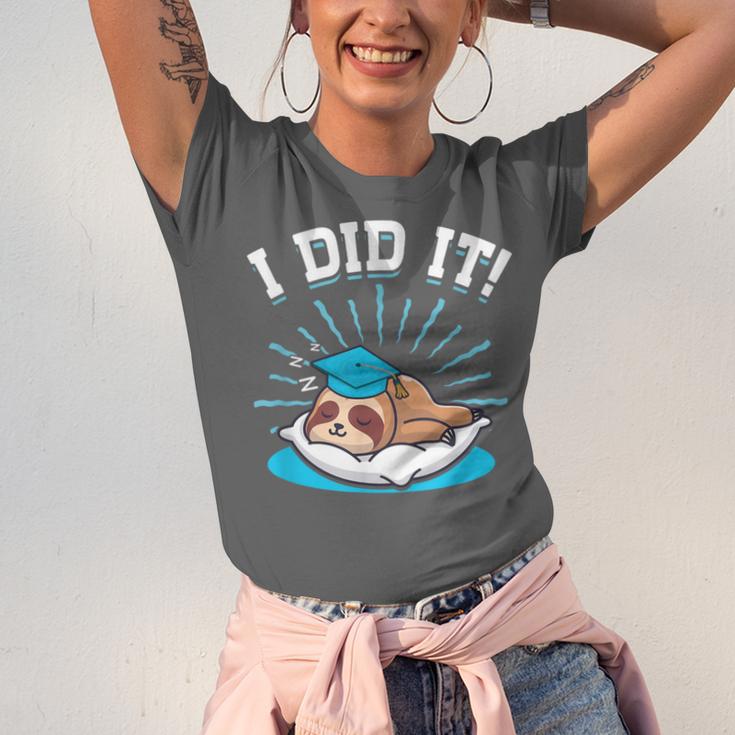 Graduation Did It Sloth Graduate Animal Sloths Sloth Unisex Jersey T-Shirt