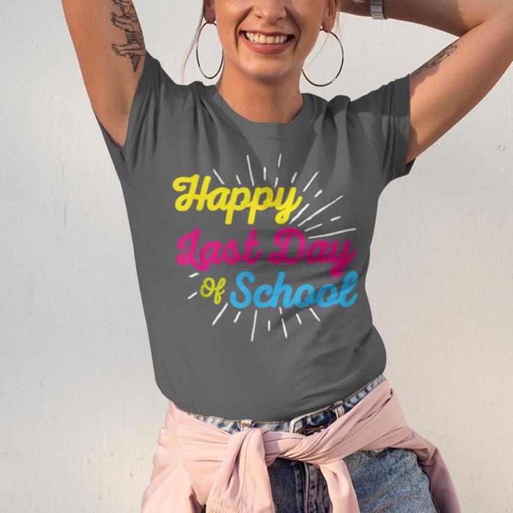 Happy Last Day Of School Graduation Teacher Students Unisex Jersey T-Shirt