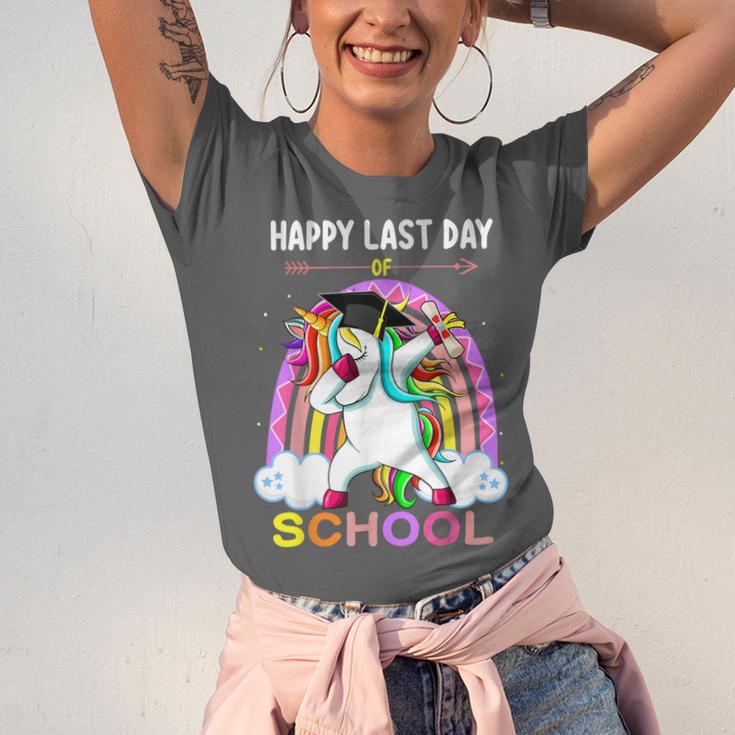 Happy Last Days Of School Graduation Class 2022 Unicorn Girl Unisex Jersey T-Shirt