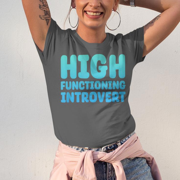 High Functioning Introvert Sarcasm Sarcastic Unisex Jersey T-Shirt High Functioning Introvert Sarcasm Sarcastic Unisex Jersey T-Shirt