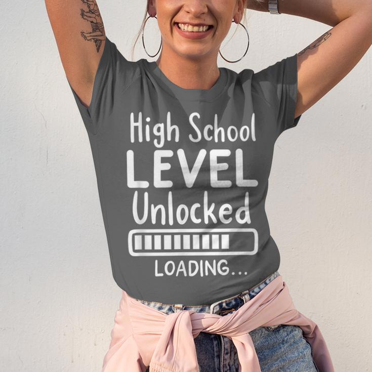High School Level Unlocked Gamer Graduation Apparel Unisex Jersey T-Shirt