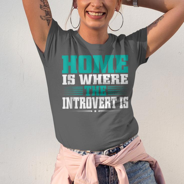 Home Is Where The Introvert Is Introvert Unisex Jersey T-Shirt