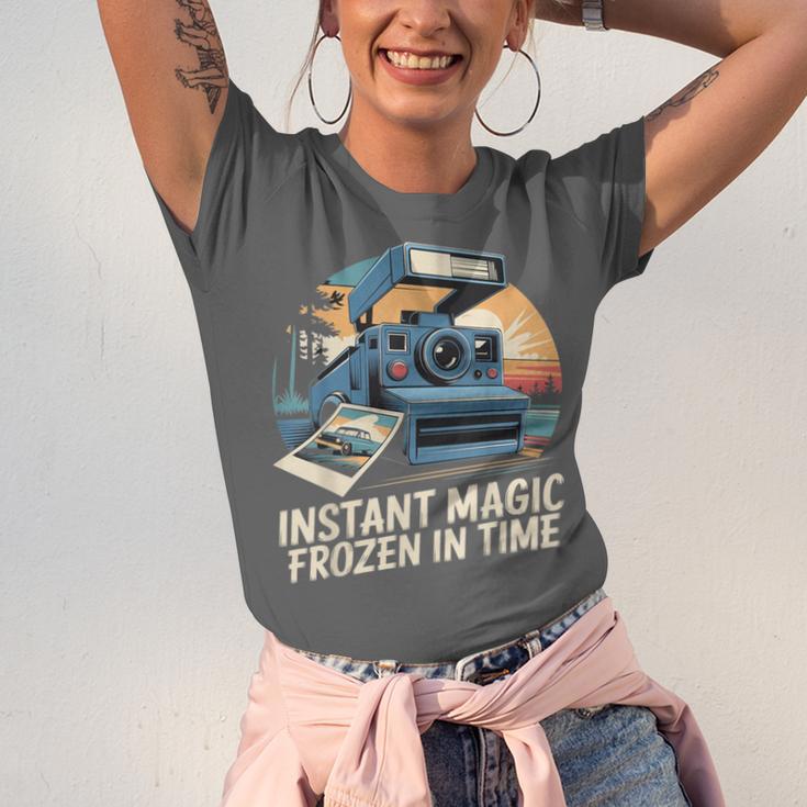 Instant Magic Frozen In Time Retro Camera Nostalgia Unisex Jersey T-Shirt Instant Magic Frozen In Time Retro Camera Nostalgia Unisex Jersey T-Shirt