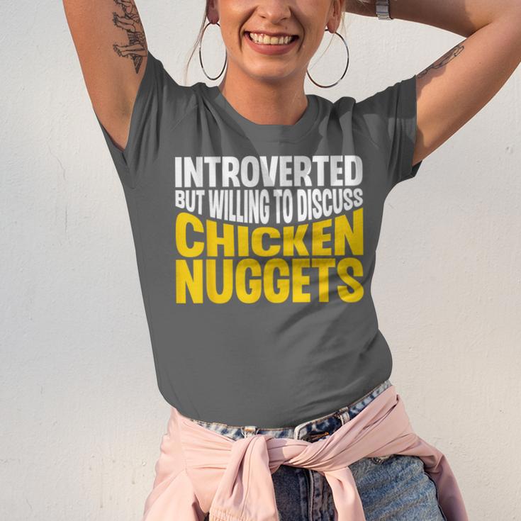 Introvert Antisocial Chicken Nugget Lover Foodie Unisex Jersey T-Shirt Introvert Antisocial Chicken Nugget Lover Foodie Unisex Jersey T-Shirt