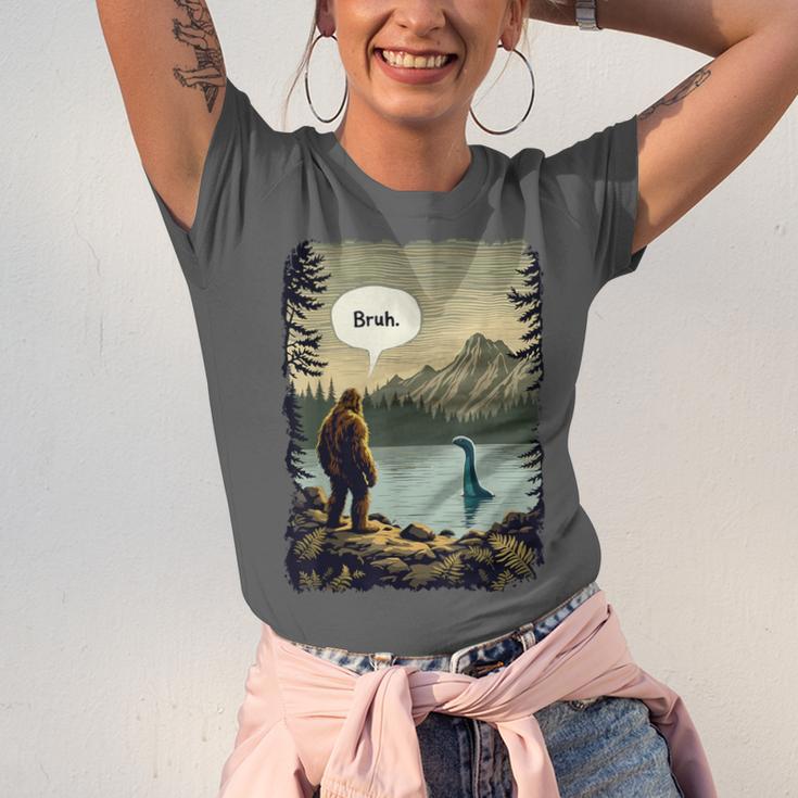 Introvert Bigfoot Sasquatch Loch Ness Monster Bruh Unisex Jersey T-Shirt Introvert Bigfoot Sasquatch Loch Ness Monster Bruh Unisex Jersey T-Shirt