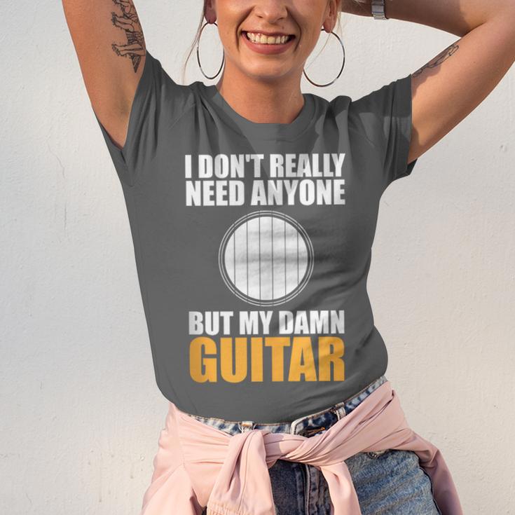 Introvert Guitarist Only Need Guitar Enjoy Acoustic Music Unisex Jersey T-Shirt