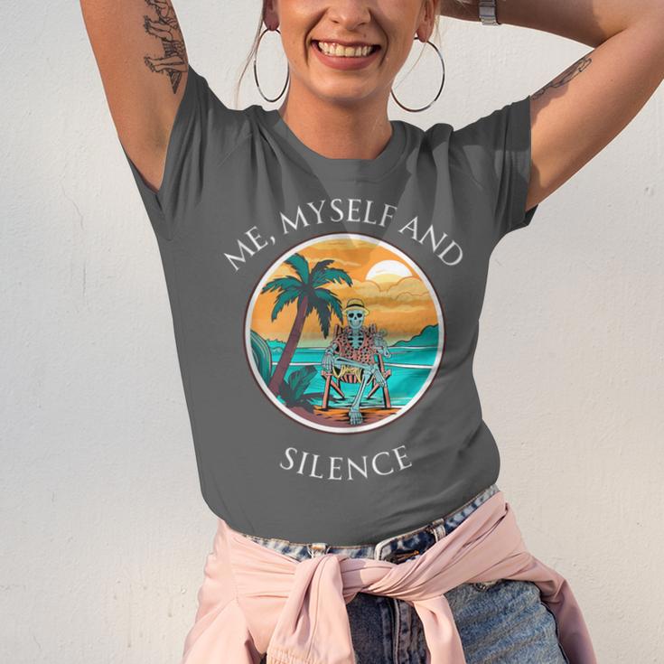 Introvert Relaxation Me Myself And Silence Summer Vacation Unisex Jersey T-Shirt