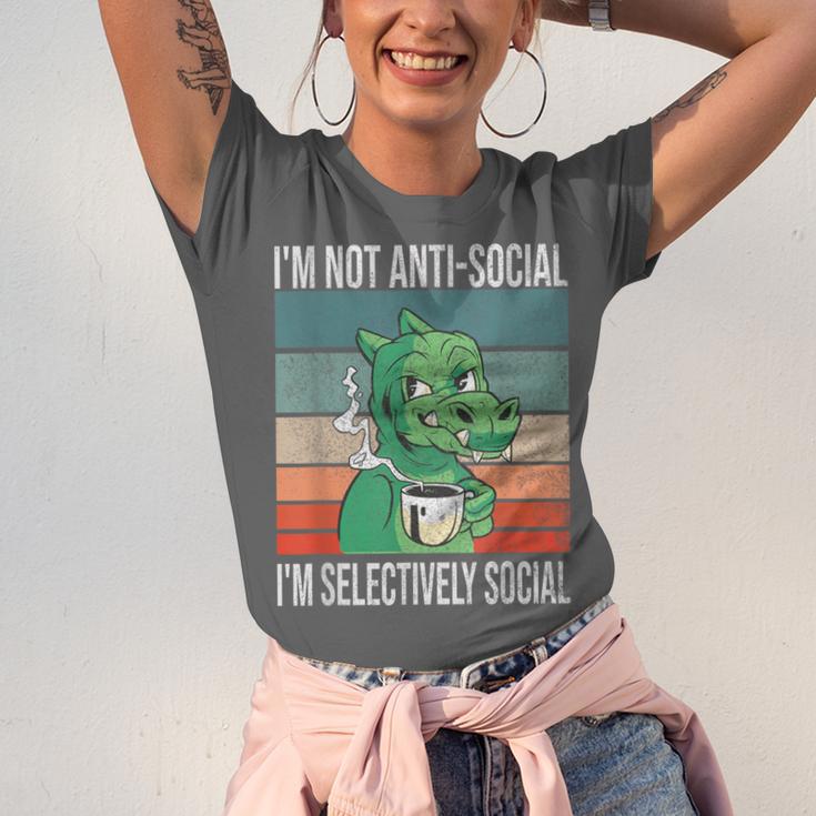 Introvert Selectively Social Anti-Social Shy Unisex Jersey T-Shirt Introvert Selectively Social Anti-Social Shy Unisex Jersey T-Shirt