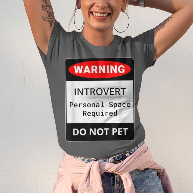 Introvert Warning Danger Do Not Pet Disturb Anti-Social Unisex Jersey T-Shirt Introvert Warning Danger Do Not Pet Disturb Anti-Social Unisex Jersey T-Shirt