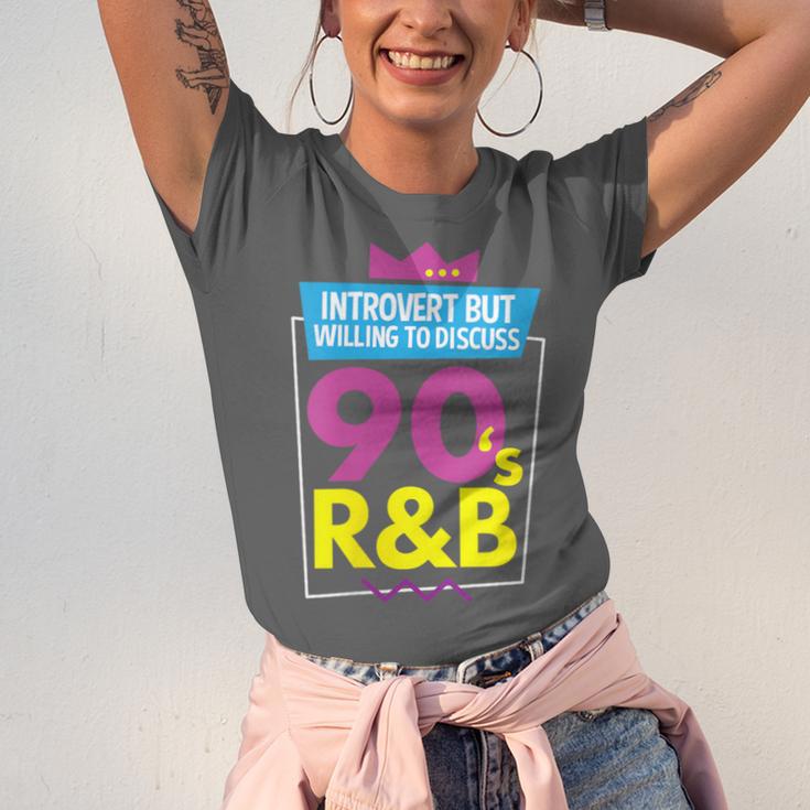 Introvert But Willing To Discuss 90s R&B 1990s Kid Unisex Jersey T-Shirt