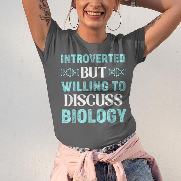 Introverted Biology Science Biologist Introverts Unisex Jersey T-Shirt