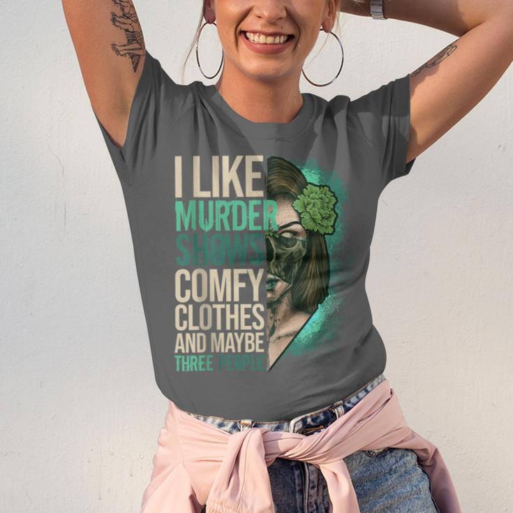 Introverted Murder Shows True Crime Lovers Introvert Unisex Jersey T-Shirt