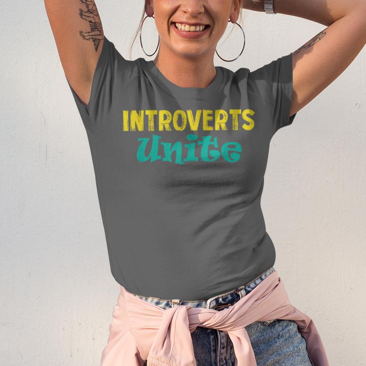 Introverts Unite I Introvert Unisex Jersey T-Shirt Introverts Unite I Introvert Unisex Jersey T-Shirt