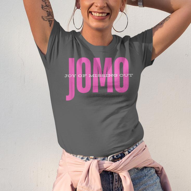 JOMO Joy Of Missing Out For The Introvert Unisex Jersey T-Shirt