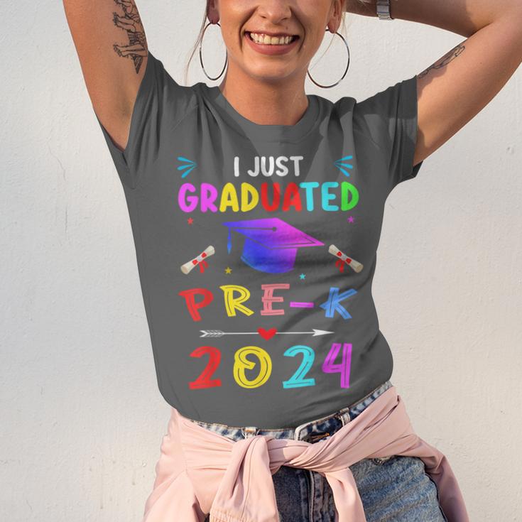 I Just Graduated Pre k Graduation 2024 Pre-Kindergarten Unisex Jersey T-Shirt