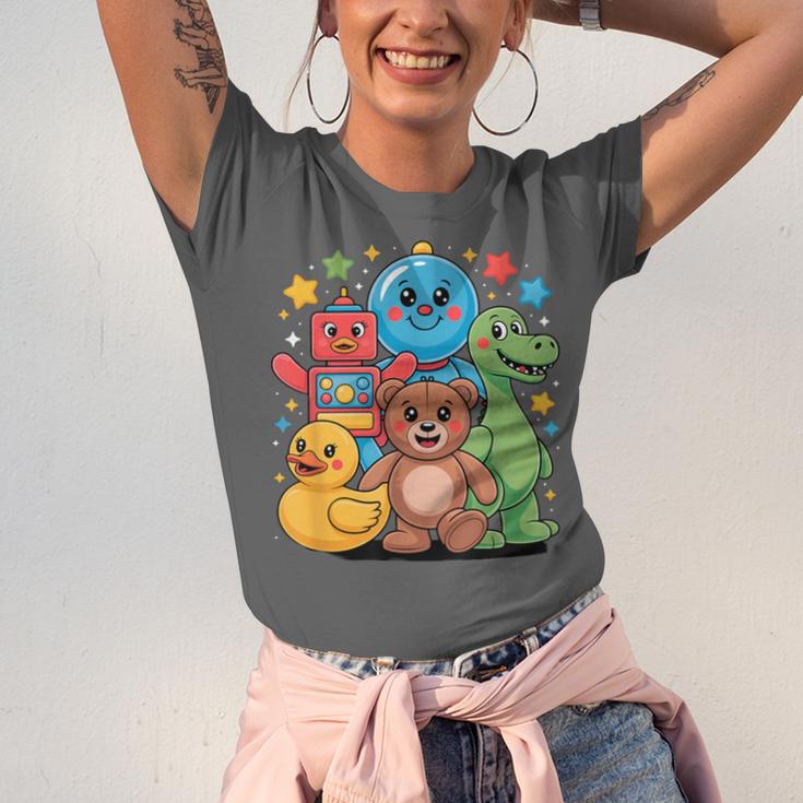 Kidcore Aesthetic Retro Vibes Colorful Cartoon Nostalgia Unisex Jersey T-Shirt