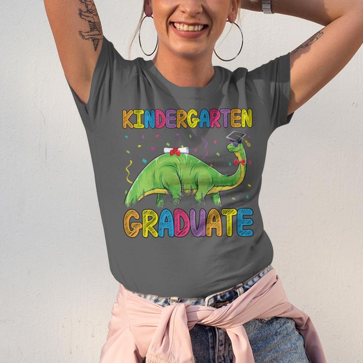 Kids Kindergarten Graduate Dinosaur Kindergarten Graduation Unisex Jersey T-Shirt