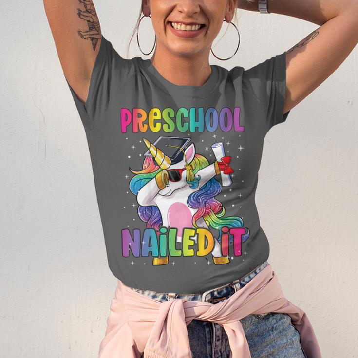 Kids Preschool Graduate Unicorn Nailed It Preschool Graduation Unisex Jersey T-Shirt