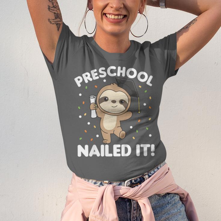Kids Kids Preschool Nailed It Sloth Graduation Unisex Jersey T-Shirt