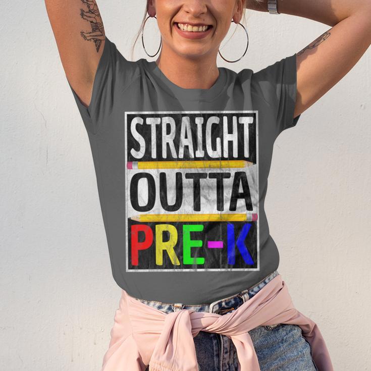 Kids Straight Outta Pre-K Graduation Unisex Jersey T-Shirt