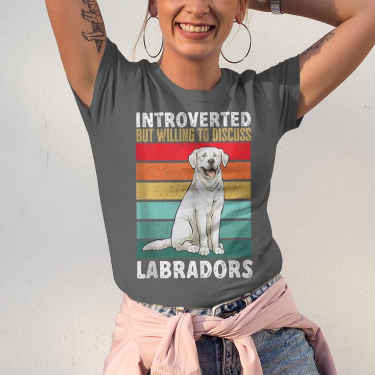 Labrador Retriever Introvert White Lab Unisex Jersey T-Shirt Labrador Retriever Introvert White Lab Unisex Jersey T-Shirt