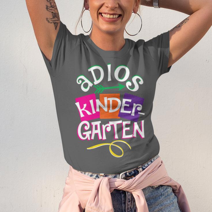 Last Day Of School Adios Kindergarten Graduation Kids Girls Unisex Jersey T-Shirt
