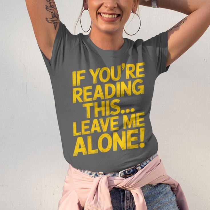 Leave Me Alone – Sarcastic Saying For Introverts Unisex Jersey T-Shirt Leave Me Alone – Sarcastic Saying For Introverts Unisex Jersey T-Shirt