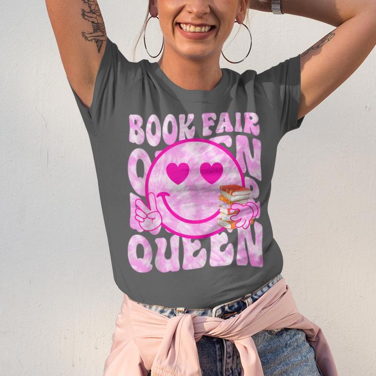 Library Book Fair Queen Vibe Groovy Tie Dye School Reading Unisex Jersey T-Shirt Library Book Fair Queen Vibe Groovy Tie Dye School Reading Unisex Jersey T-Shirt