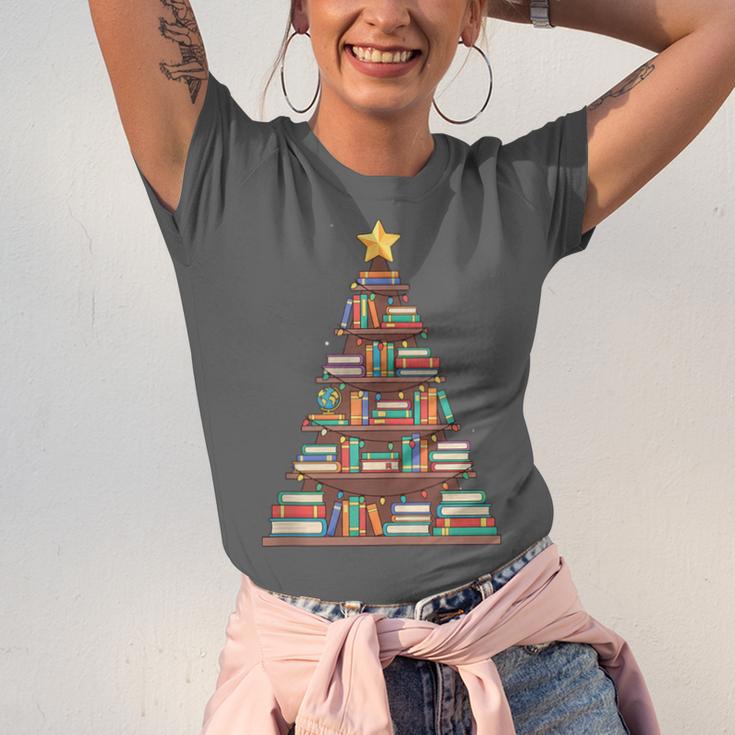 Literary Book Tree Bookish Shelf Art For Avid Readers Unisex Jersey T-Shirt