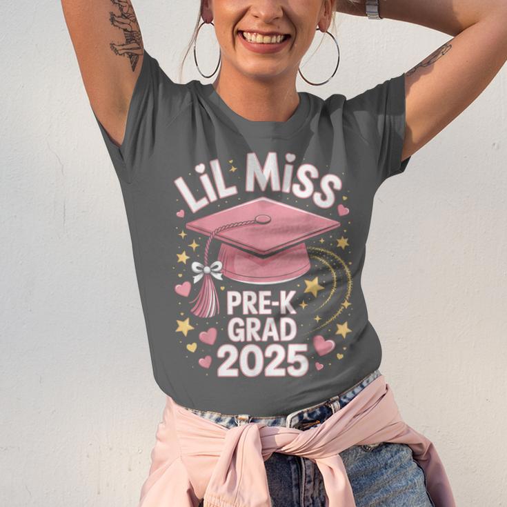 Little Miss Pre-K Grad 2025 Preschool Graduation Girls Kids Unisex Jersey T-Shirt