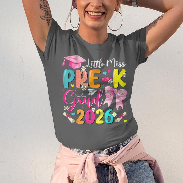 Little Miss Pre-K Grad 2026 Preschool Graduation Kids Girls Unisex Jersey T-Shirt