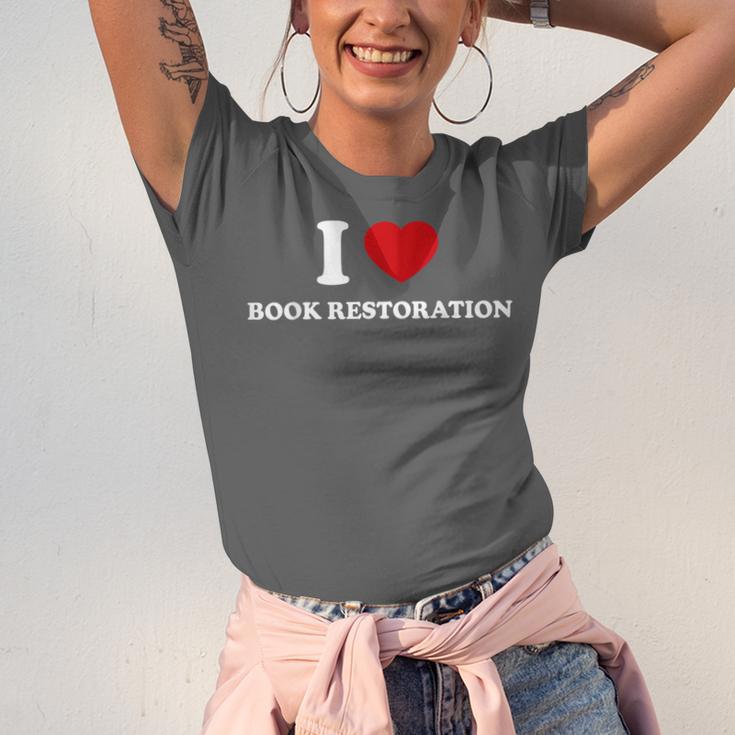 I LOVE BOOK RESTORATION Unisex Jersey T-Shirt