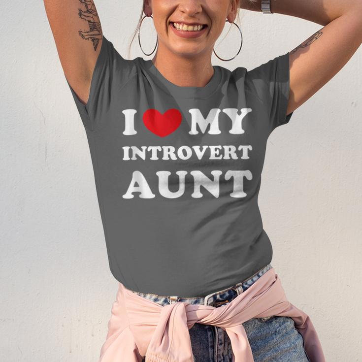 I Love My Introvert Aunt I Heart My Introvert Aunt Unisex Jersey T-Shirt I Love My Introvert Aunt I Heart My Introvert Aunt Unisex Jersey T-Shirt