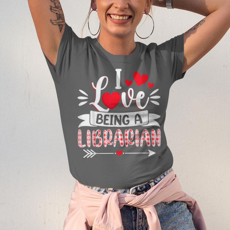 I Love Being A Librarian Library Book Valentine's Day Unisex Jersey T-Shirt I Love Being A Librarian Library Book Valentine's Day Unisex Jersey T-Shirt